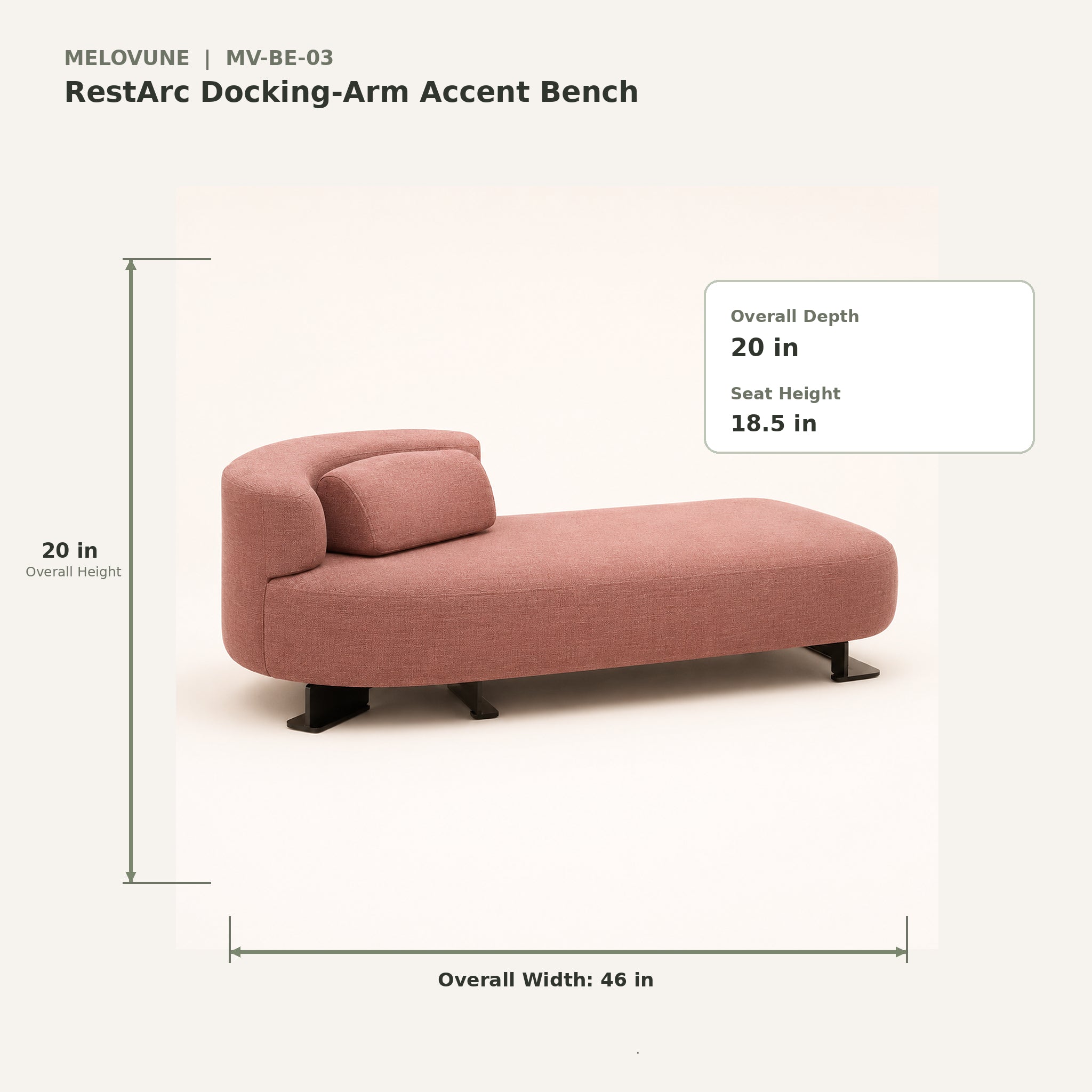 RestArc Docking-Arm Accent Bench