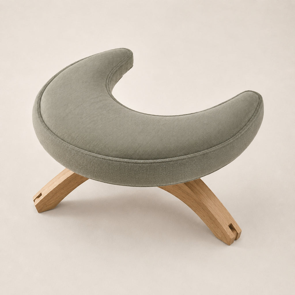 LunaCove Offset-Crescent Footstool