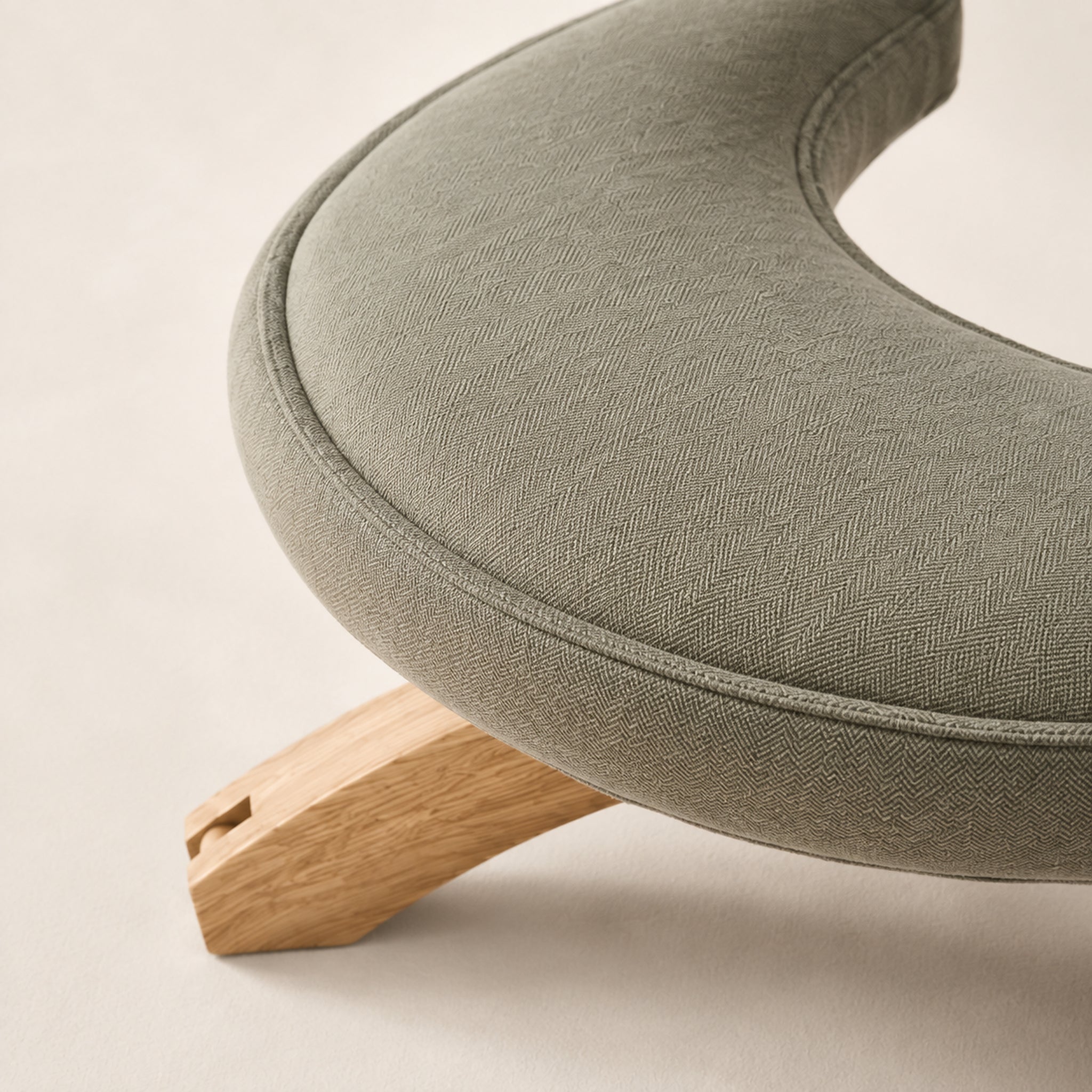 LunaCove Offset-Crescent Footstool
