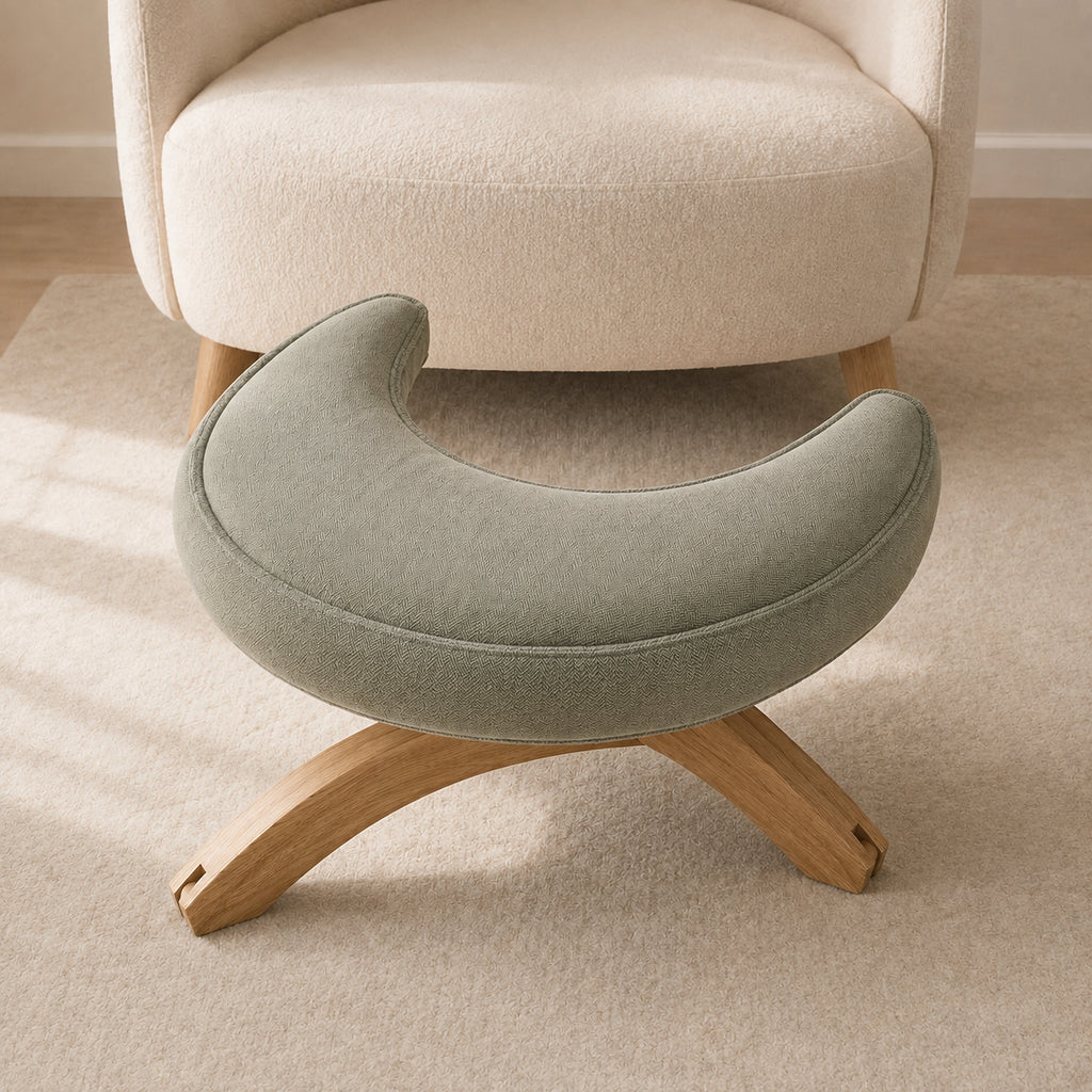 LunaCove Offset-Crescent Footstool
