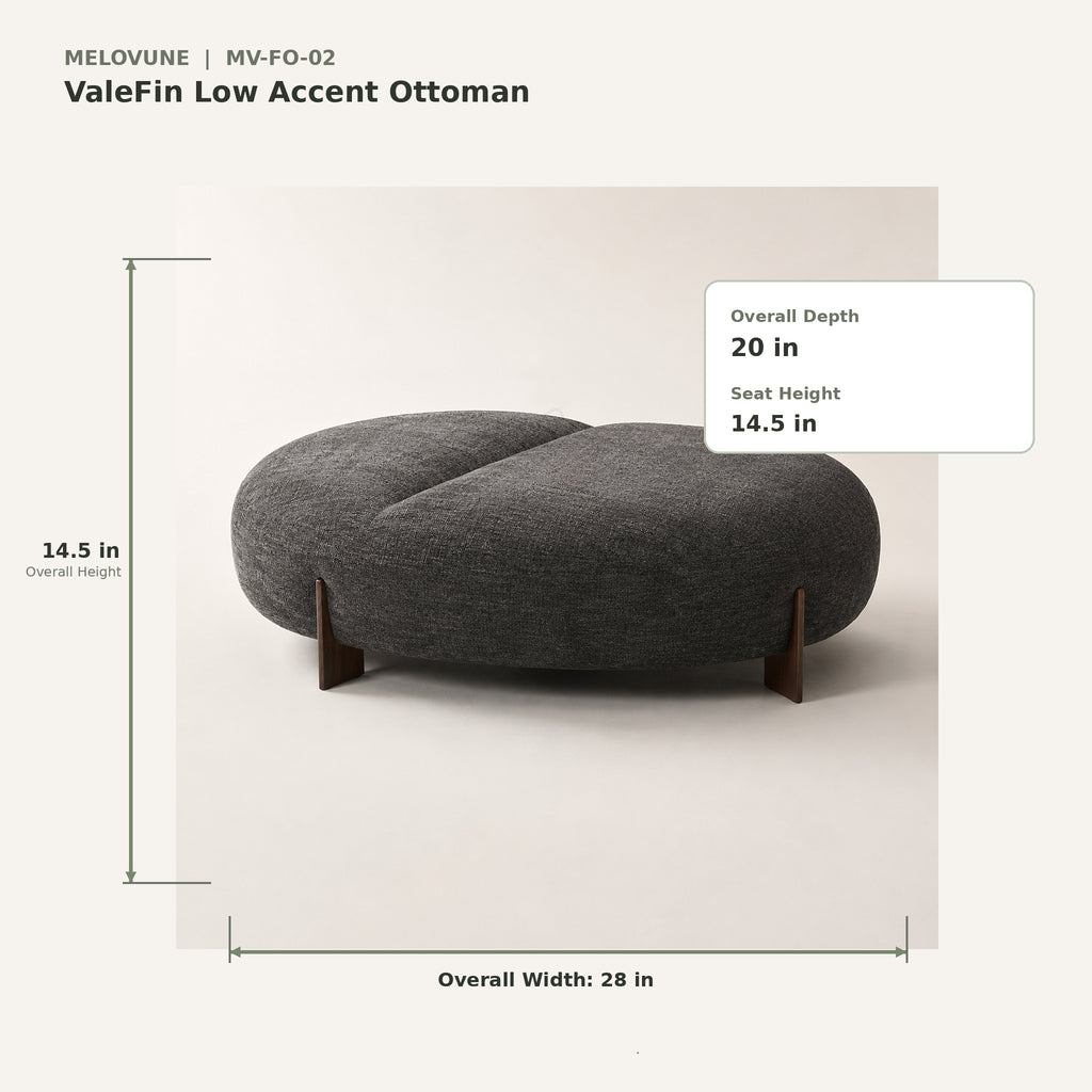ValeFin Low Accent Ottoman