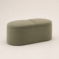 CoveArc Dual-Lid Oval Storage Ottoman