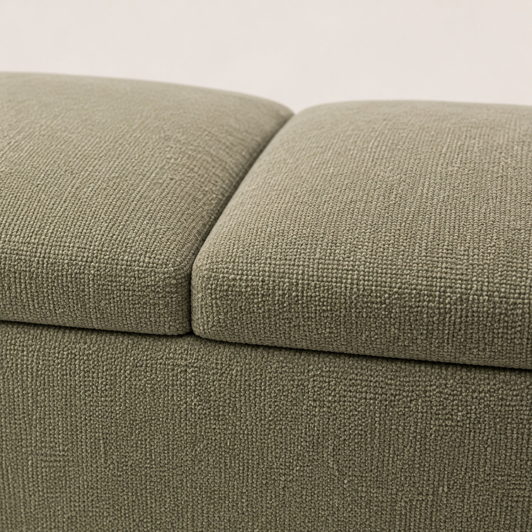 CoveArc Dual-Lid Oval Storage Ottoman