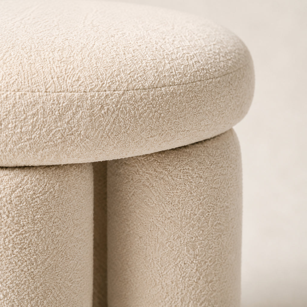 OrbitCap Three-Column Swivel Vanity Stool