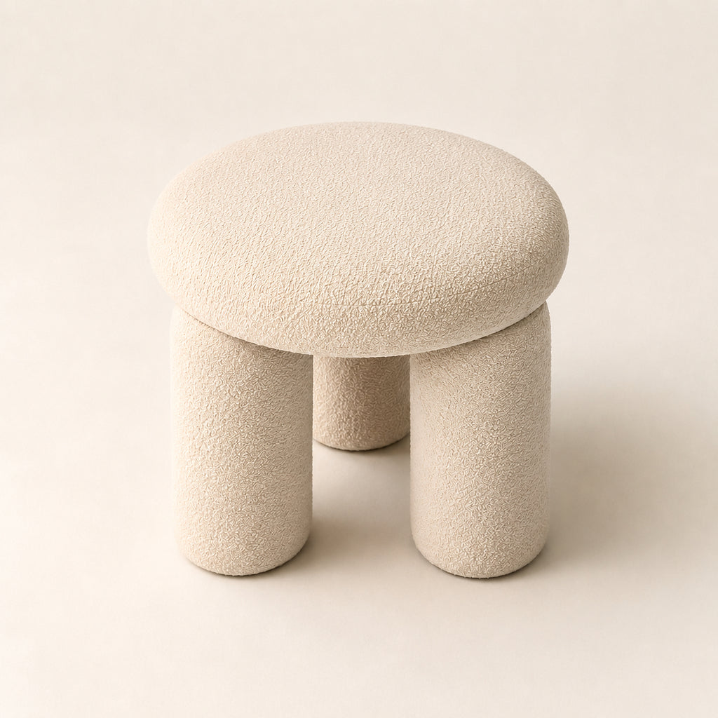 OrbitCap Three-Column Swivel Vanity Stool