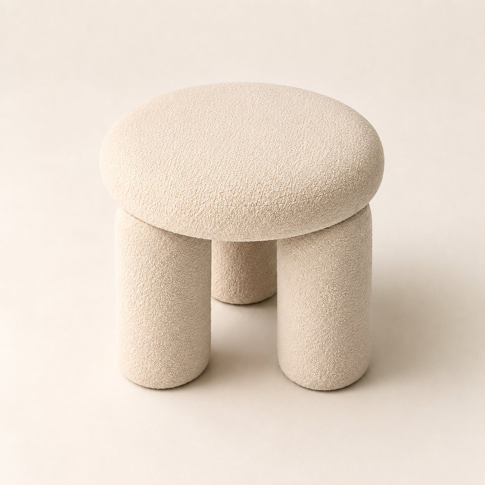OrbitCap Three-Column Swivel Vanity Stool