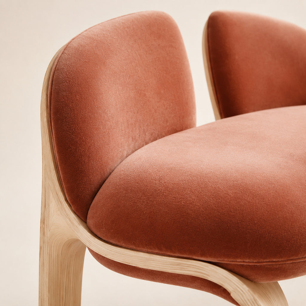 TwinCrescent Vanity Stool
