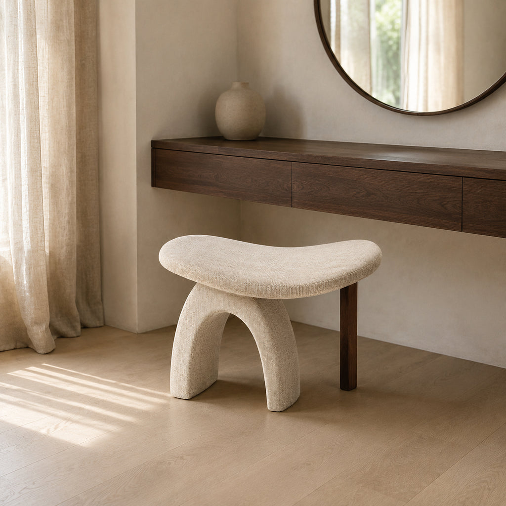 SaddleGate Asymmetric-Arch Vanity Stool